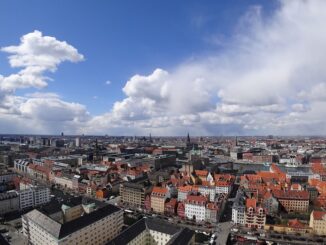 Købehavn oppefra med mange tage